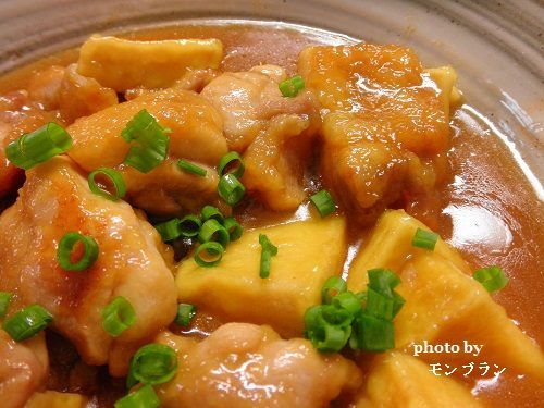 高野豆腐と鶏肉の揚げ煮