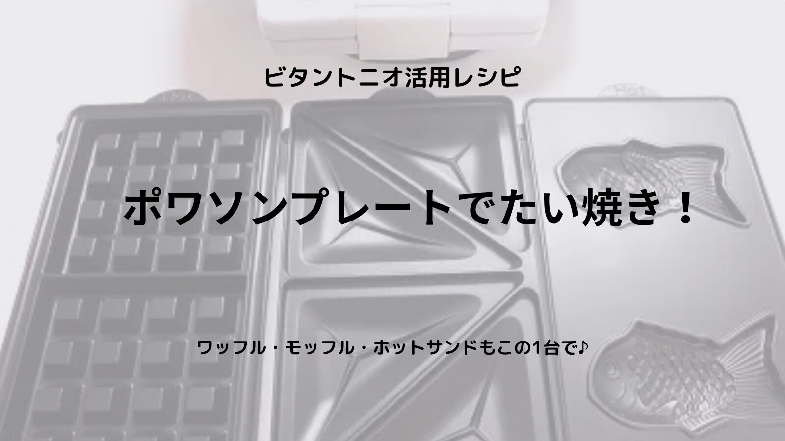 ビタントニオ ワッフルメーカーでたい焼きも！ポワソンプレートや3種レシピを紹介