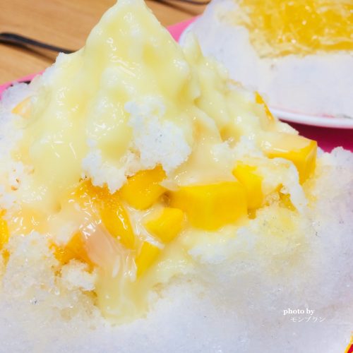 台湾「台一牛奶大王」のマンゴーかき氷